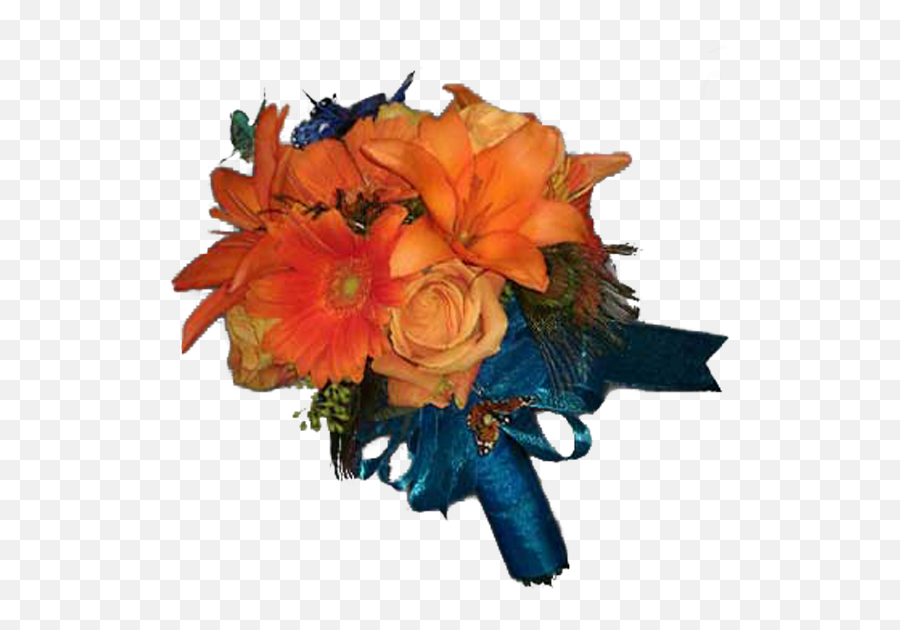 Teal U0026 Orange Clutch - Bouquet Png,Orange Flowers Png