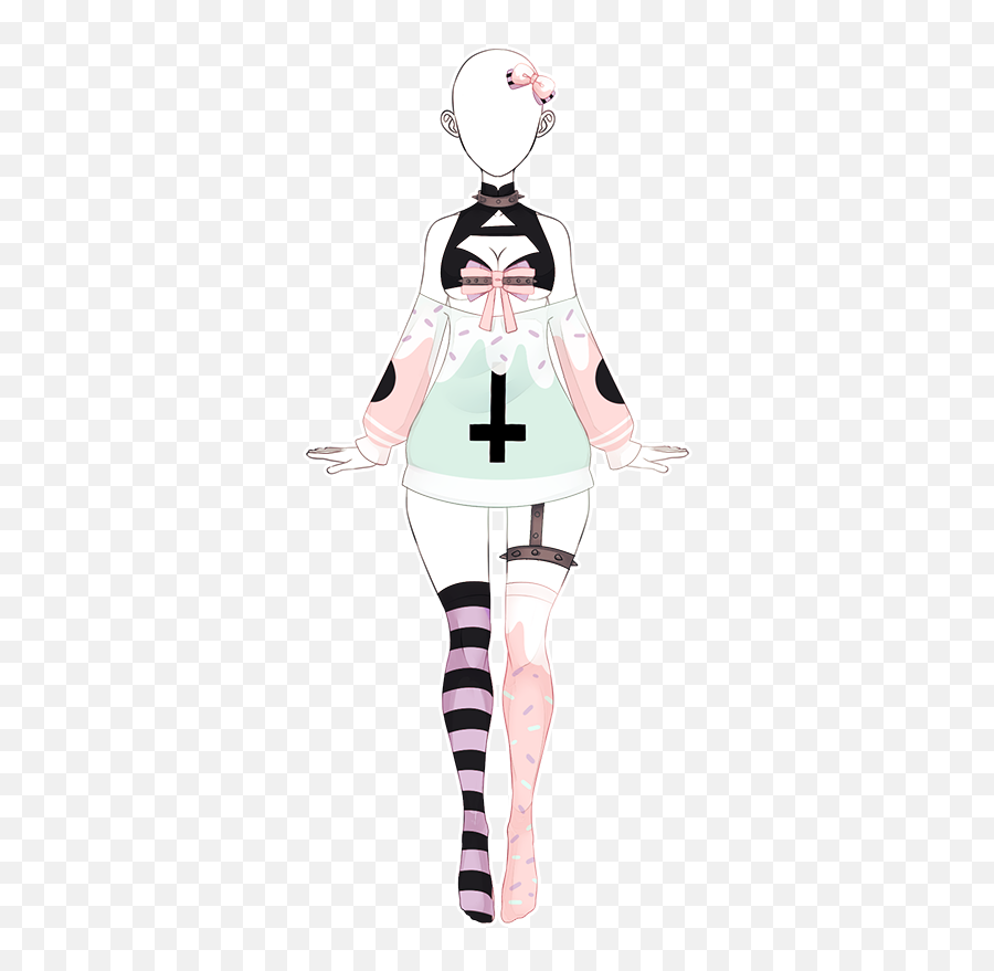 Outfit Pastel Goth Ice Cream Auction Closed By Kyuundere - Cartoon Png,Pastel Goth Png