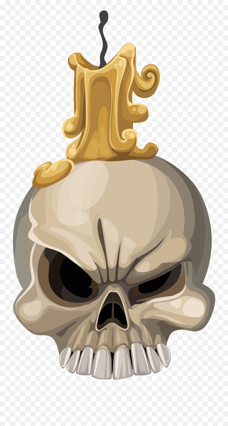 Free Halloween Skull Png Download - Halloween Candle Clipart Png,Cartoon Skull Png