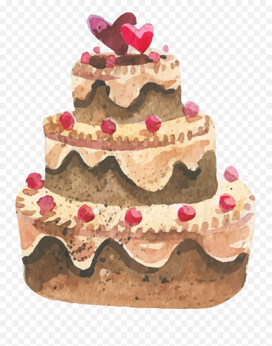 Wedding Cake Clipart Png - Watercolor Wedding Cake Png Wedding Cake Watercolor Png,Wedding Cake Png