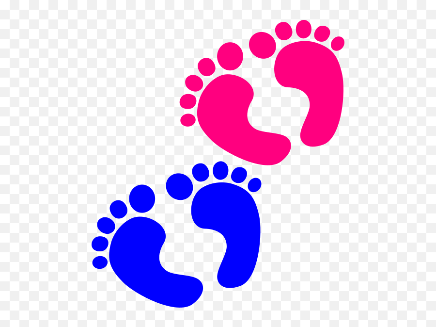 Baby Feet Heart Clipart - Blue Foot Print Png,Baby Feet Png