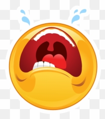 Crazy Crying Emoji Sticker - png