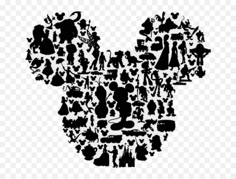 Disney Mickeymouse Mickey Castle Disneyprincesses Toyst - Disney Characters Silhouette Mickey Head Png,Tinkerbell Silhouette Png