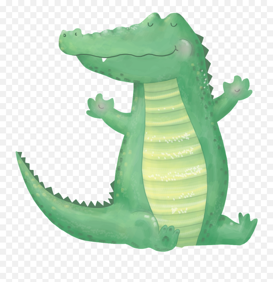 Download Hand Painted Cute Cartoon Crocodile Png Transparent - Illustration,Crocodile Png