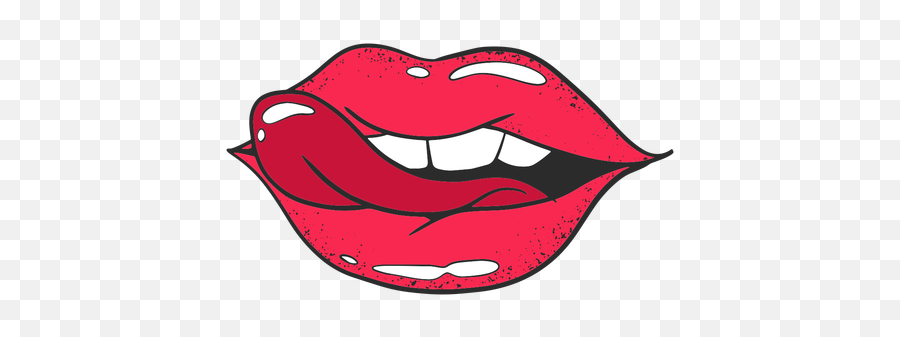 Illustration Red Lips - Transparent Png U0026 Svg Vector File Lips With Tongue Svg,Red Lipstick Png