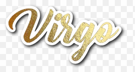 Download Hd Virgo Gold Lettering Vinyl Sticker - Zodiac Transparent Stickers Virgo Png,Virgo Png