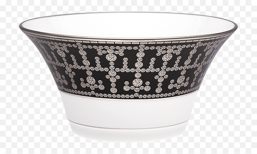 Tiara Black U0026 Platinum Cereal Bowl - Ceramic Png,Bowl Of Cereal Png