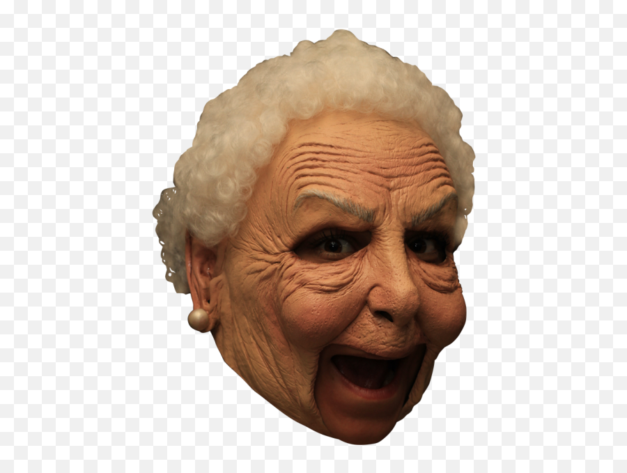 Nanny Mask Deluxe Open Mouth - Cappelu0027s Old Woman Mask Png,Open Mouth Png