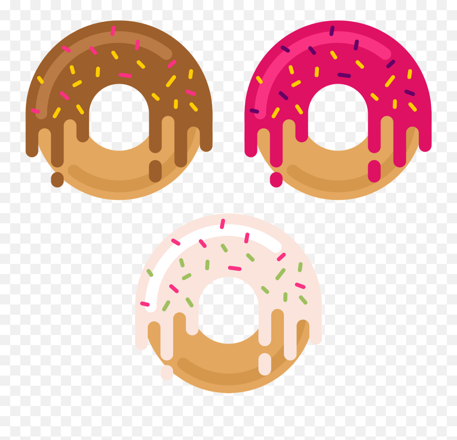 Three Donuts Clipart Free Download Transparent Png Creazilla - Soft,Donut Clipart Png