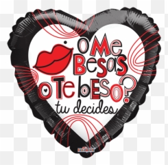 Globo Me Besas O Te Beso Tu Decides - Language Png,Beso Png