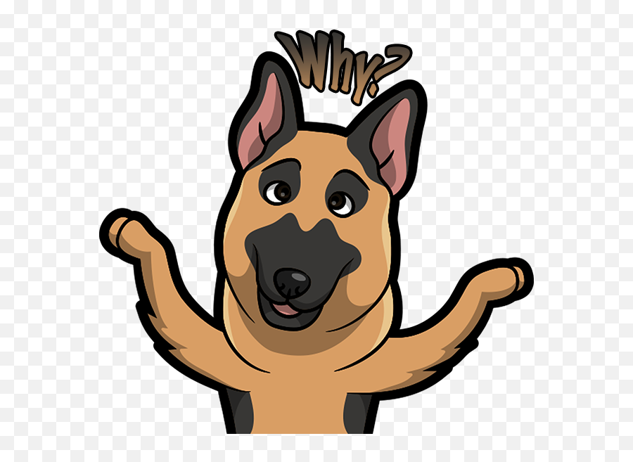 German Shepherd Emoji U0026 Stickers Messages Sticker - 11 Police Cartoon German Shepherd Png,German Shepherd Transparent