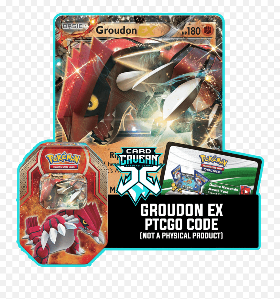 Legends Of Hoenn Tin Groudon Ex - Earthshaker Deck Ptcgo Code Necrozma Gx Tin Png,Groudon Transparent