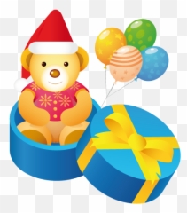 Christmas Gift Teddy Bear Icon Png Clipart Image Iconbugcom - Teddy Bear Gift Png,Christmas Gifts Png