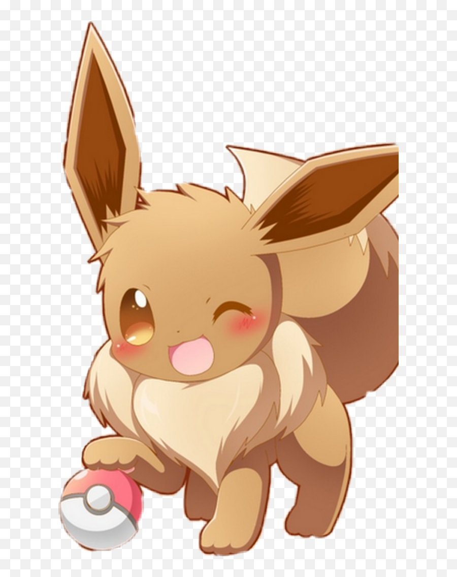Pokemon Eevee Pokeball Kawaii Cute In 2020 - Cute Eevee Png,Eevee Transparent