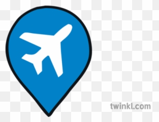 Airport Map Icon Geography Travel Ks1 Illustration - Twinkl Png