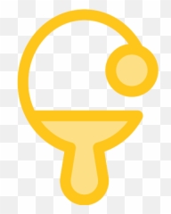 Ping Pong Racket And Ball Vector Svg - Dot png