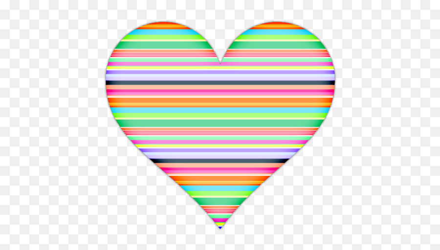 Heart With Thins Horizontal Stripes Icon Png Clipart Image - Striped Hearts Clipart,Pink Clip Art Icon
