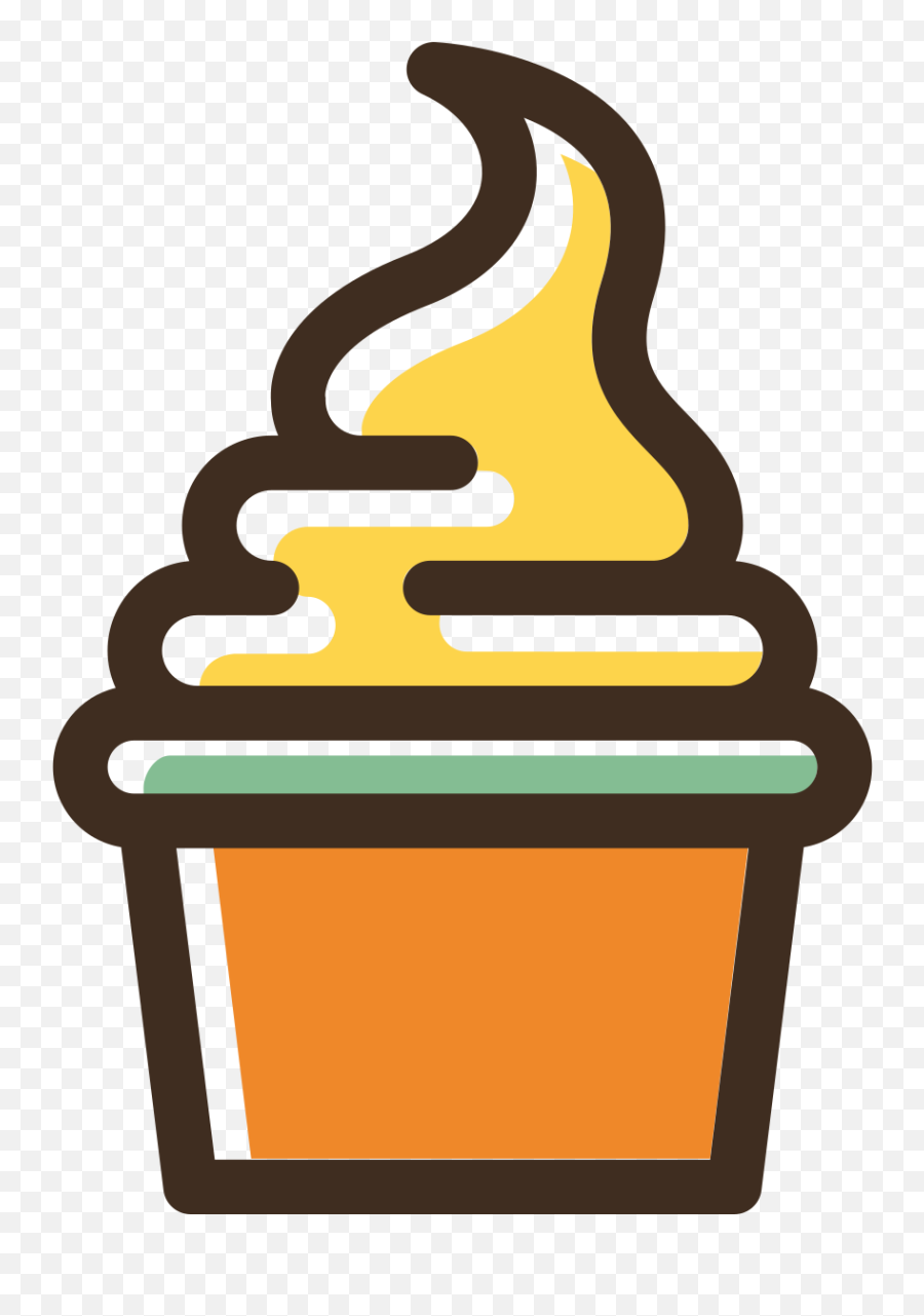 Ice - Transparent Cupcake Outline Png,Icecream Icon