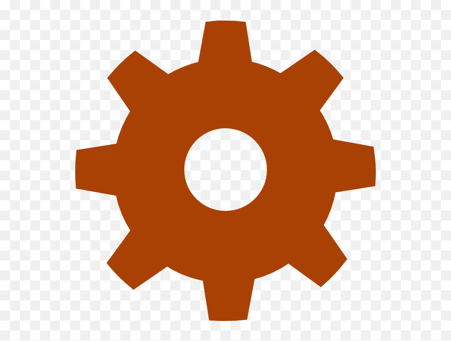 Brown Gear Icon Clip Art - Gear Hd Png,Gear Icon Vector