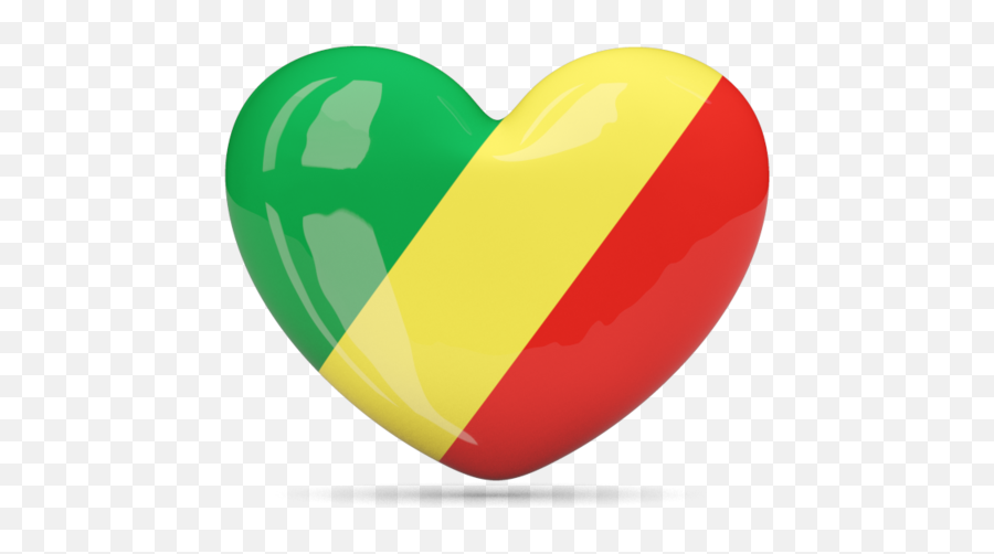 Heart Icon Illustration Of Flag Republic The Congo - Republic Of Congo Flag Heart Png,Love Heart Icon