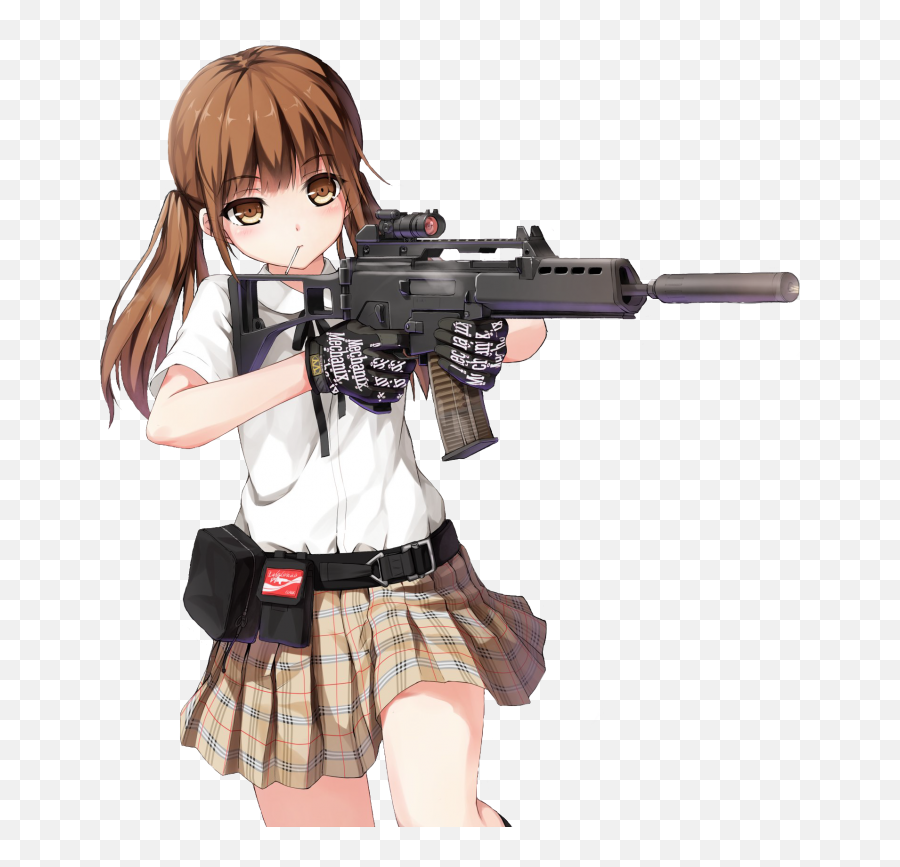 Pin - Gun Girl Anime Png,Minigun Icon
