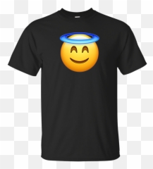 Angel Face Smiley T - Shirt Halo Innocent Not Guilty Heaven Albuquerque Six Guns Hockey png