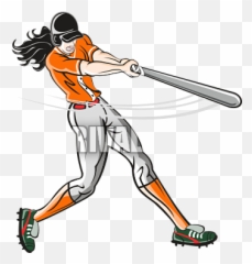 Photo Softball Png - Player Swinging Bat