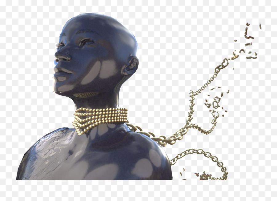 Pearls Collar Chains And Broken - Bronze Sculpture Png,Broken Chains Png