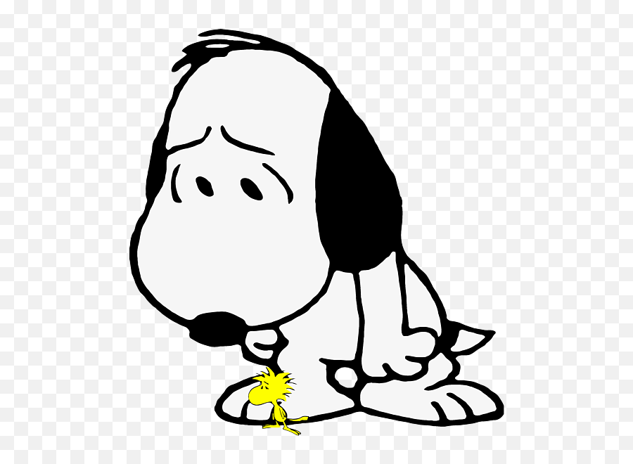 Snoopy Woodstock Greeting Card - Sad Snoopy Png,Angry Snoopy Message Icon Facebook