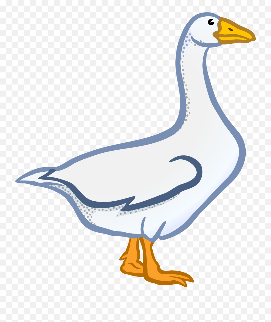 White Transparent Duck Clipart - Goose Black And White Png,Goose Transparent