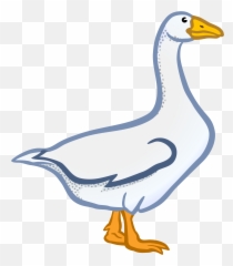 White Transparent Duck Clipart - Goose Black And White Png,Goose Transparent