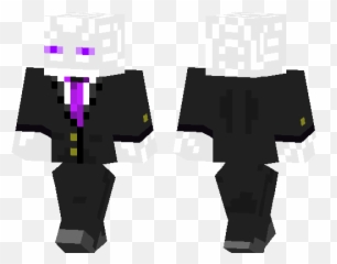 White Enderman In A Suit Minecraft Pe Skins - Illustration Png,Minecraft Enderman Png