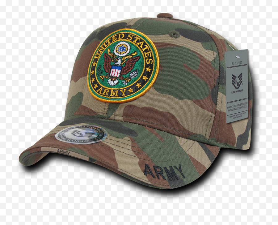 Download Rapid Dominance Us Army Logo Text 3d Woodland Camo - Woodland Camo Baseball Hat Png,Us Army Logo Png