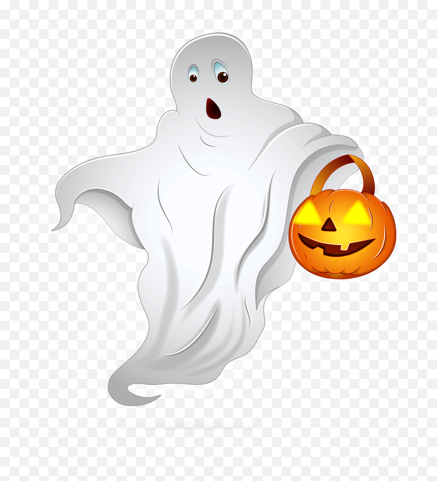 Ghost Png - Halloween Ghost With Pumpkin,Ghost Transparent Background