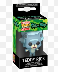 Rick And Morty - Teddy Pocket Pop Keychain And Death Crystal png