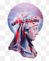 Sculpture Art Vaporwave Aesthetic Mystical - Statue Png Transparent