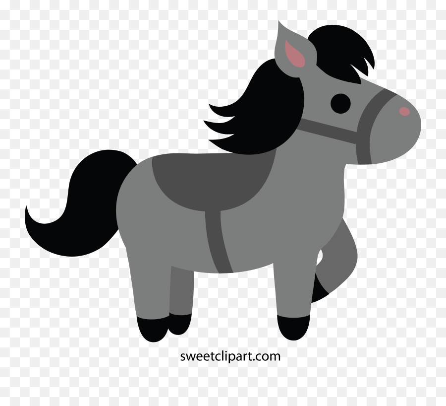 Cute Black Horse Clipart - Cute Black Horse Clipart Png,Horse Clipart Png