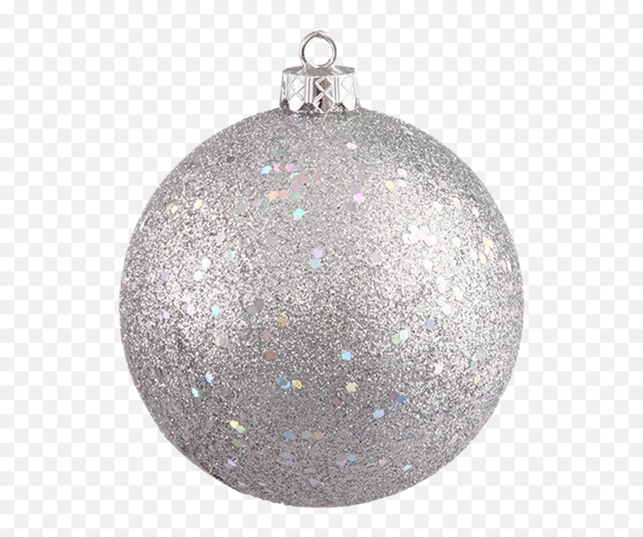 Single Silver Christmas Ball Png Photos Mart - Christmas Ornaments Single Ball,Silver Glitter Png