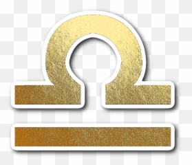 Libra Gold Sign Vinyl Sticker Zodiac Png