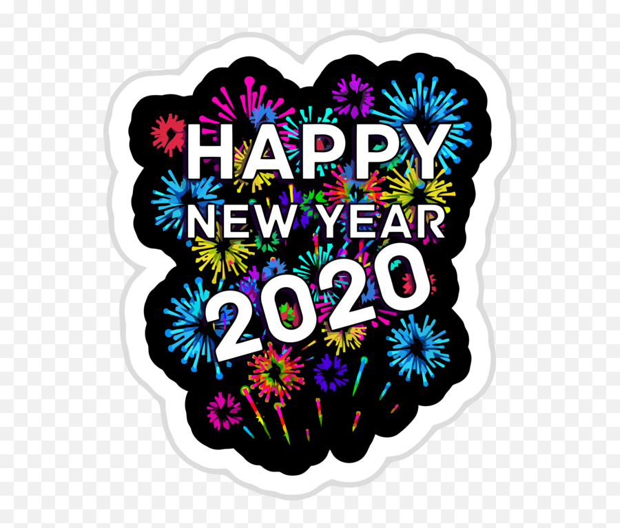 Text Heart Sticker For Happy 2020 Games - Clip Art Png,Heart Sticker Png