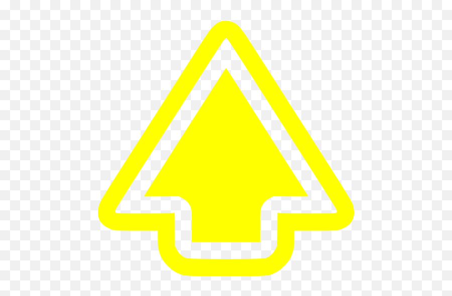 Yellow Arrow Up Icon - Free Yellow Arrow Icons Traffic Sign Png,Yellow Arrow Png