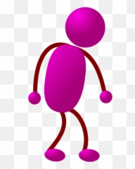 Stick Man Tired - Purple Stickman 600x1092 Png Clipart Walking
