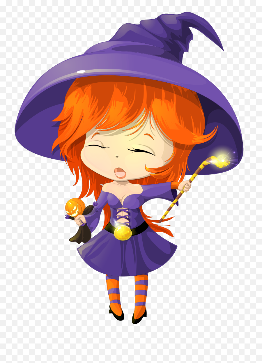 Library Of Cute Halloween Witch Clip Transparent Png - Cute Witch Clipart Transparent Background,Witch Transparent Background