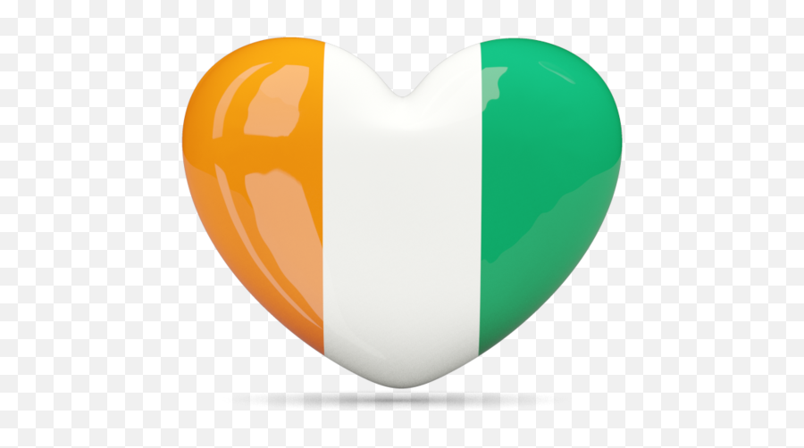 Heart Icon Illustration Of Flag Cote Du0027ivoire - Cote D Ivoire Flag Heart Png,Heart Icon Transparent Background