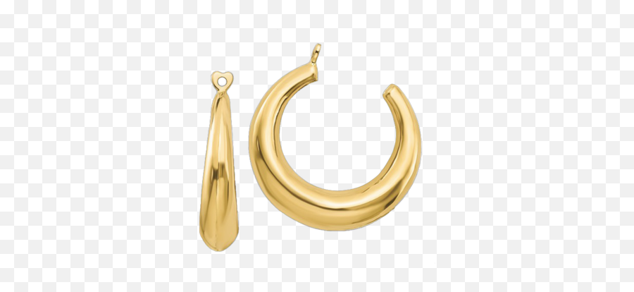 14k Gold Hoop Earring Jackets - Earrings Png,Gold Earring Png