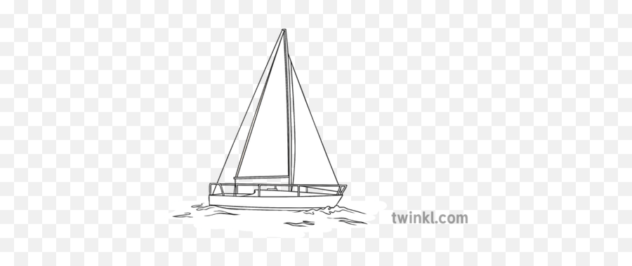 Black And White Png Sail Boats - Boat Floating In Water Png,Sail Boat Png