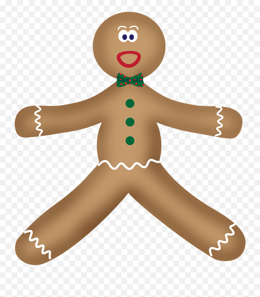 Gingerbread Man Surprised - Cartoon Png,Gingerbread Man Png