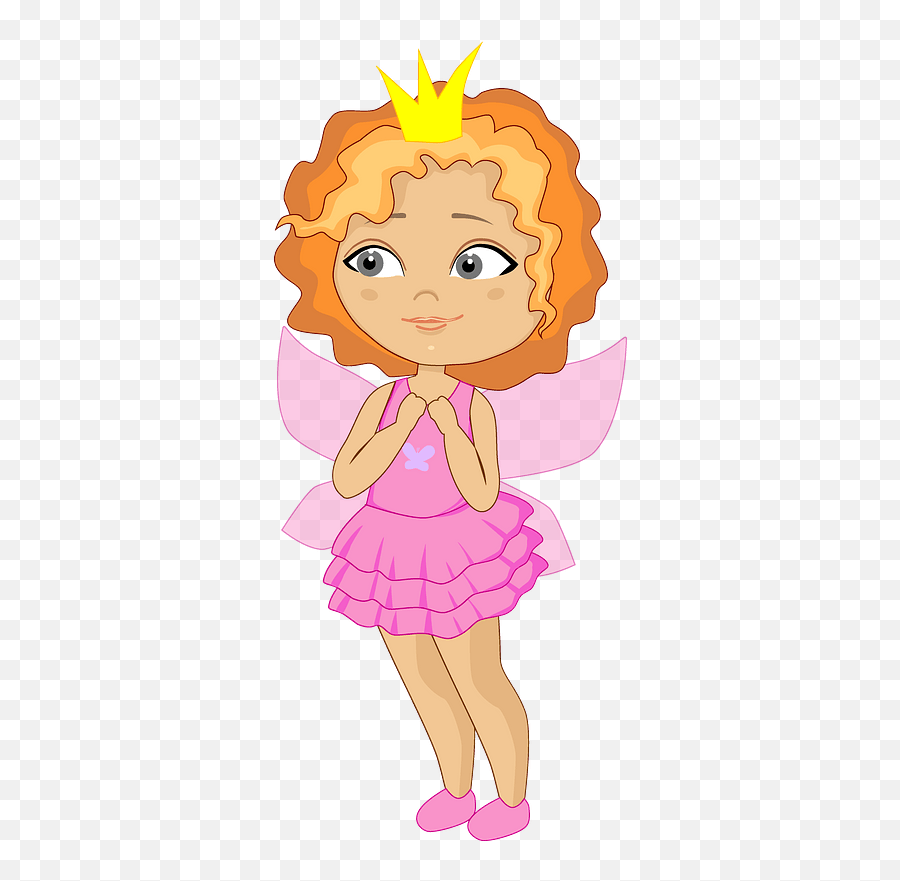 Birthday Girl With A Crown Clipart Free Download - Fairy Png,Crown Clipart Transparent