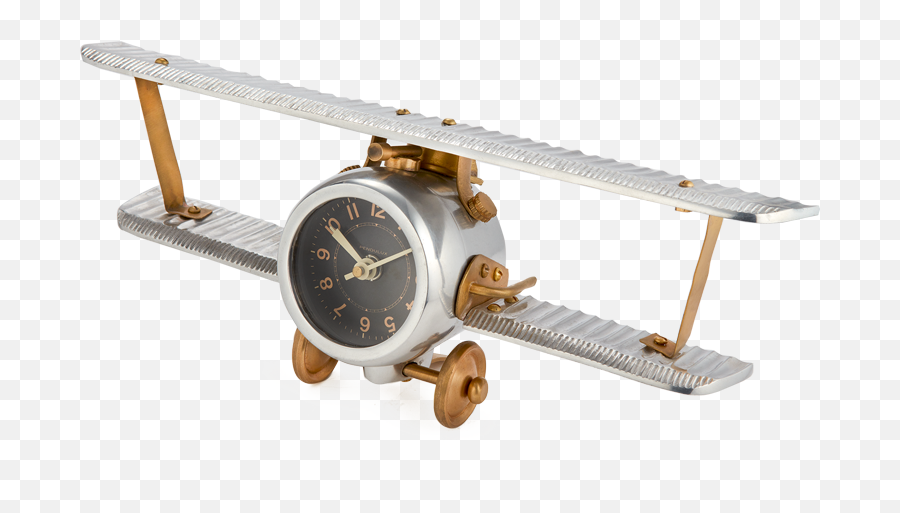 Biplane Table Clock - Biplane Table Clock Pendulux Png,Biplane Png