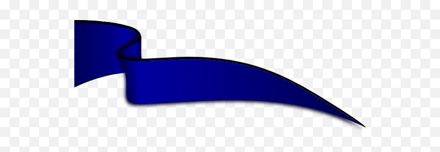 Dark Blue Ribbon In The Wind Clip Art - Navy Blue Ribbon Png,Ribon Png
